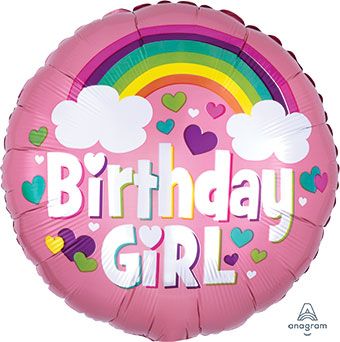 Birthday Girl Rainbow Balloon - 5-Pack - Image 1