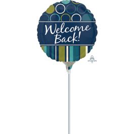 Welcome Back! Balloon - 9 Inch Round Foil Decoration - Image 1