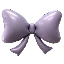 Lilac Bow Foil Balloon - Large Decorative Party Decor - Image 1