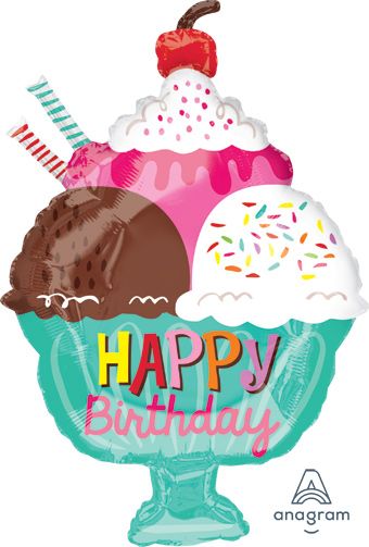Ice Cream Sundae Balloon - 5-Pack - Image 1