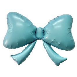 Blue Foil Balloon 40 Inch - Large Shape Bow - Image 1