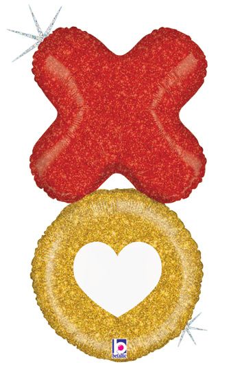 Glittering XO Stacker Balloons - 3-Pack - Image 1