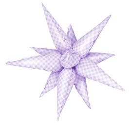 Lavender Gingham Starburst Balloon 40" - 1 Pack - Image 1