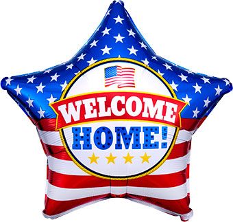 Welcome Home Patriotic Star Balloon - 5-Pack - Image 1