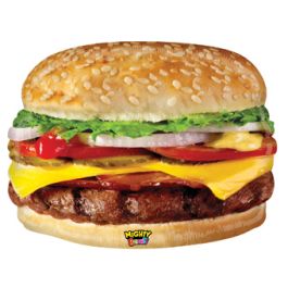 Mighty Bright Cheeseburger Foil Balloon 27" - 1 Pack - Image 1