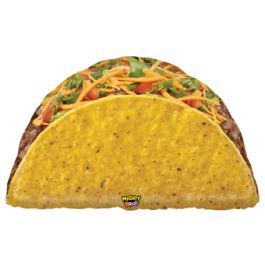 Mighty Bright Taco Foil Balloon 29 Inch - Large Novelty Shape - Image 1