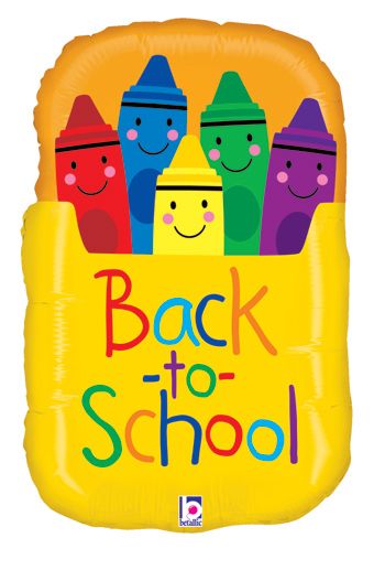 Back to School Crayon Box Balloons - 3-Pack - Image 1