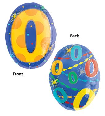 Number 0 Balloon - 5-Pack - Image 1