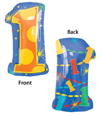 Number 1 Balloon - 5-Pack for Birthday Celebrations - Image 1