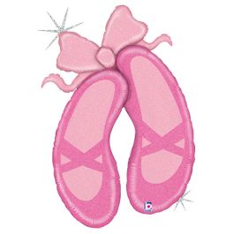 Pink Ballet Slippers Foil Balloon 40" - 1 Pack - Image 1
