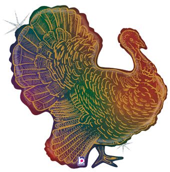 Glitter Turkey Balloons - 3-Pack - Image 1