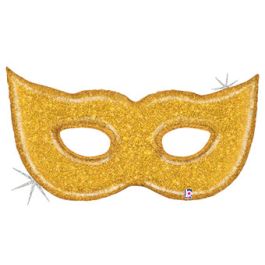 Glittering Gold Mask Balloon 51" - 1 Pack - Image 1