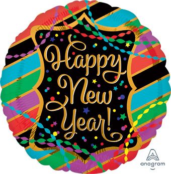 Happy New Year Balloon - 5-Pack - Image 1