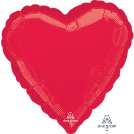 Red Heart Foil Balloon 28 Inch - Valentine's Day Decor - Image 1