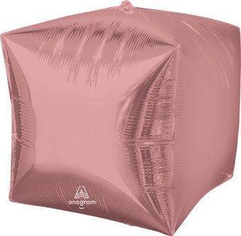 Rose Gold Cube Balloons - 3-Pack - Image 1