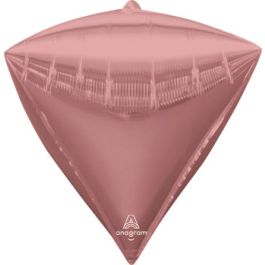 Rose Gold Diamondz Foil Balloon 3 Inch - 3-Pack - Image 1