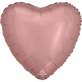 Rose Gold Heart Foil Balloon 18 Inch - Image 1