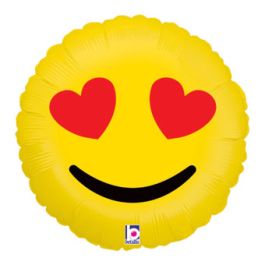 Heart Emoji Foil Balloon 18 Inch - 5-Pack - Image 1