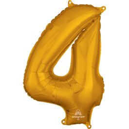 Gold Number 4 Foil Balloon 26 Inch - Image 1