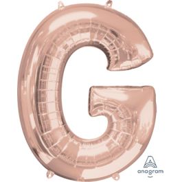Rose Gold Letter G Foil Balloon 32 Inch - Image 1