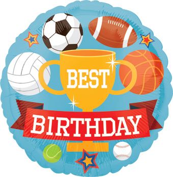 Best Birthday Sports Balloon - 5-Pack - Image 1