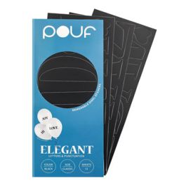 Black Elegant Letters Stickers - 100 Count - Image 1