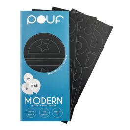 Black Modern Letter Stickers - 10 Count - Image 1