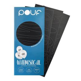 Whimsical Letters Black Stickers - 100 Count - Image 1