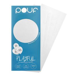 White Playful Letters Stickers - 100 Count - Image 1