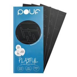Black Playful Letters Stickers - 30 Count - Image 1