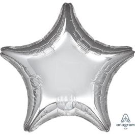 Silver Star Balloon 28 Inch Foil - Decorative Party Piece - Image 1