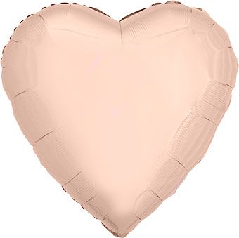 Rose Gold Heart Balloons - 3-Pack - Image 1