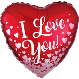 I Love You Heart Balloon 18 Inch - 5-Pack - Image 1