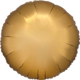 Gold Satin Foil Balloon 18 Inch Round Shape - Party Decoration - Image 1