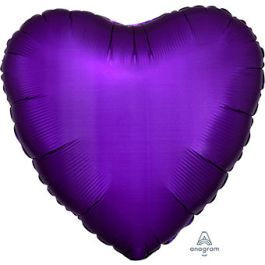 Purple Heart Foil Balloon 18 Inch - Satin Luxe Finish - Image 1