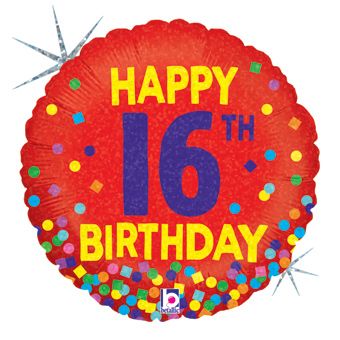 16th Birthday Balloon - 5-Pack - Image 1
