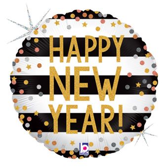 Happy New Year Balloon - 5-Pack - Image 1