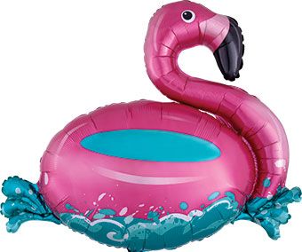 Pink Flamingo Foil Balloon 30 Inch - Large Floatie - Image 1