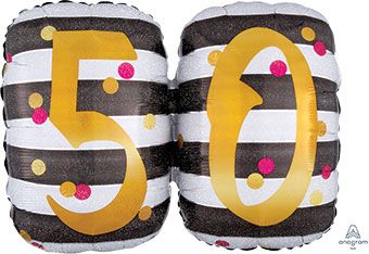 50th Birthday Balloons - 3-Pack - Image 1