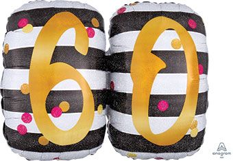 60th Birthday Balloon - 3-Pack - Image 1