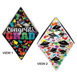 Graduation Splatter Foil Balloons - Congrats Grad Decor - Image 1