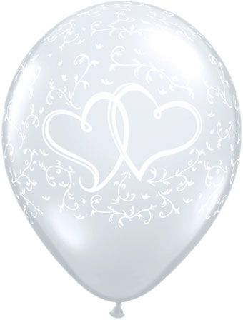 Entwined Hearts Clear Balloons - Bag of 50 - Image 1