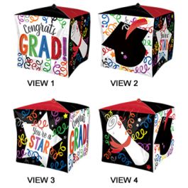 Graduation Cube Balloon 18 Inch - 1 Pack - Image 1