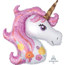 Unicorn Foil Balloon 33 Inch - Magical Fantasy Birthday Decor - Image 1