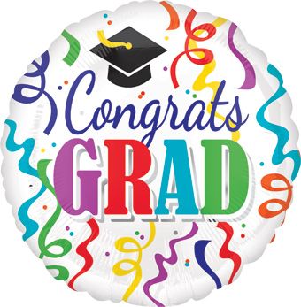 Congrats Grad Balloon - 5-Pack - Image 1