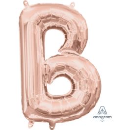 Rose Gold Letter B Foil Balloon - Large Decorative - Image 1