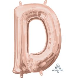 Rose Gold Letter D Foil Balloon Decoration - Image 1
