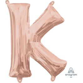 Rose Gold Letter K Foil Balloon - 18 Inch - Image 1