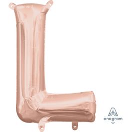 Rose Gold Letter L Foil Balloon - 18 Inch - Image 1