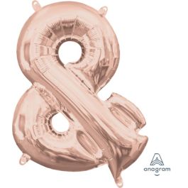 Rose Gold Ampersand Foil Balloon 18 Inch - Image 1